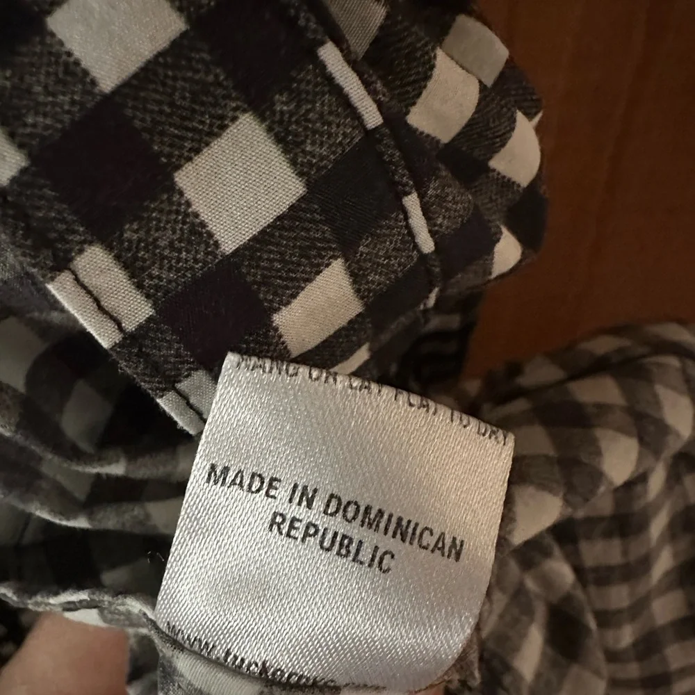 Tucker Black and White Gingham Midi Dress w/ Dolman Sleeves Medium - Picture 7 of 12